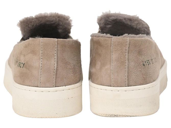 Autre Marque Sneakers Slip On Common Projects 35mm con shearling in suede marrone Rosso - vista 3