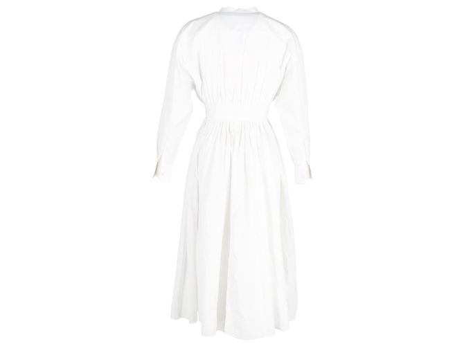 Abito camicia midi con bottoni e maniche lunghe Alexander Mcqueen in cotone bianco - vista 3