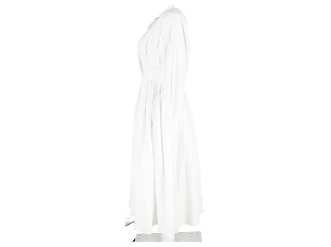 Abito camicia midi con bottoni e maniche lunghe Alexander Mcqueen in cotone bianco - vista 5