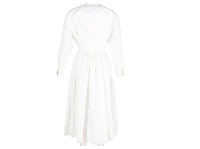 Abito camicia midi con bottoni e maniche lunghe Alexander Mcqueen in cotone bianco - vista 6