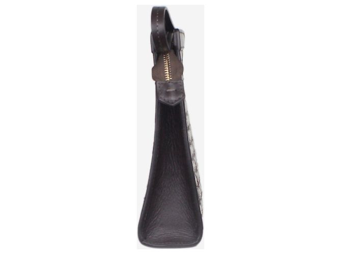 Max Mara Borsa a mano in jacquard marrone - vista 2