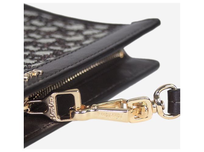 Max Mara Borsa a mano in jacquard marrone - vista 7