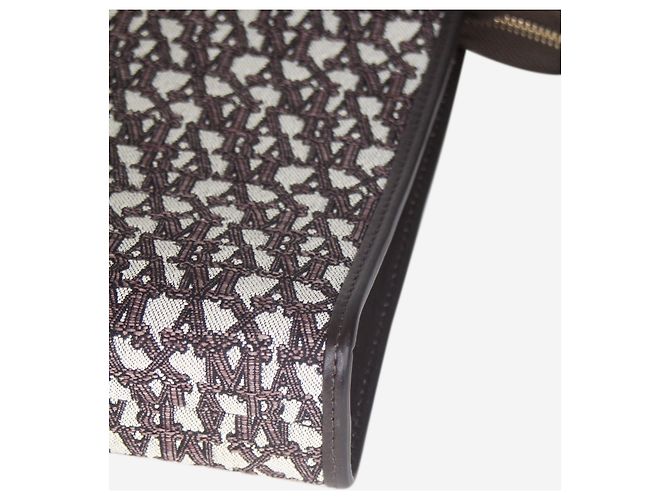 Max Mara Borsa a mano in jacquard marrone - vista 9
