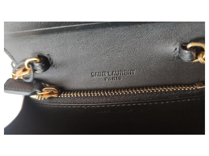 CARTERA DE CUERO SAINT LAURENT CON CORREA DE CADENA. Multicolor - vista 5