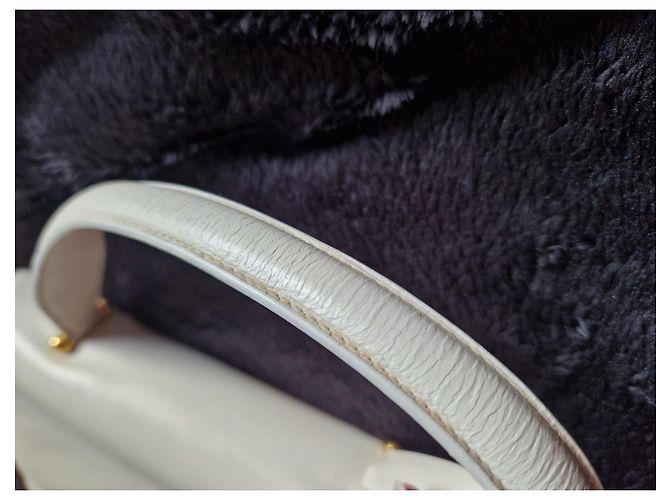 Borsa Hermès boutonnière Bianco Crema Bianco sporco Gold hardware - vista 10