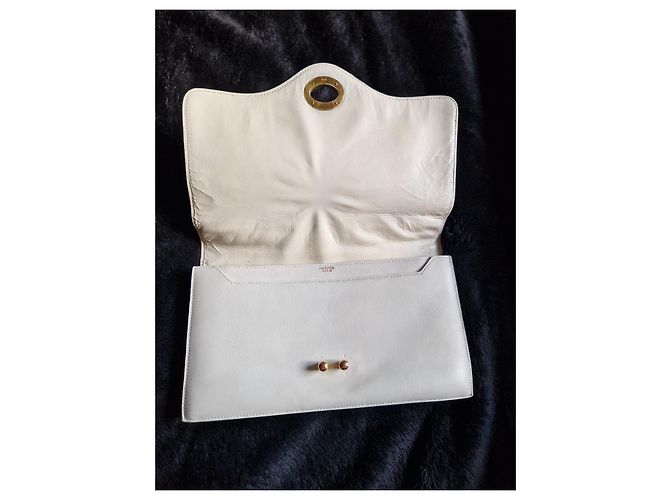 Borsa Hermès boutonnière Bianco Crema Bianco sporco Gold hardware - vista 11