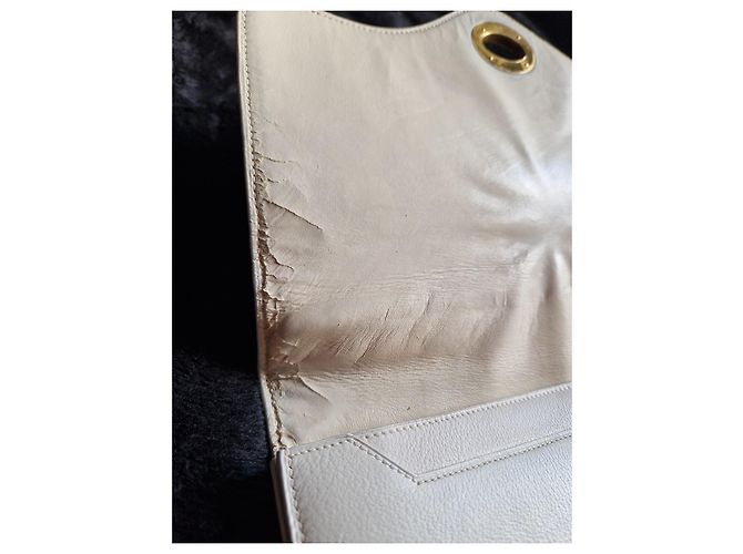 Borsa Hermès boutonnière Bianco Crema Bianco sporco Gold hardware - vista 12