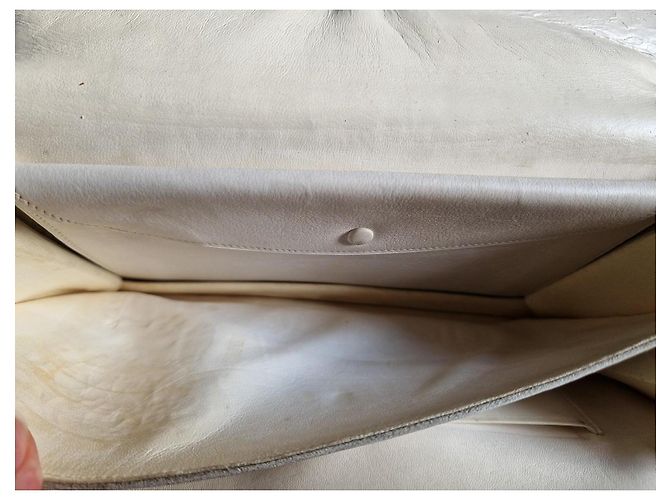 Borsa Hermès boutonnière Bianco Crema Bianco sporco Gold hardware - vista 16