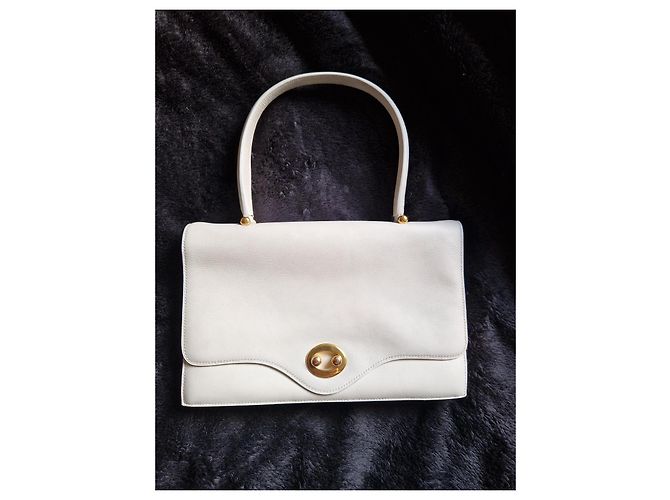 Borsa Hermès boutonnière Bianco Crema Bianco sporco Gold hardware - vista 2