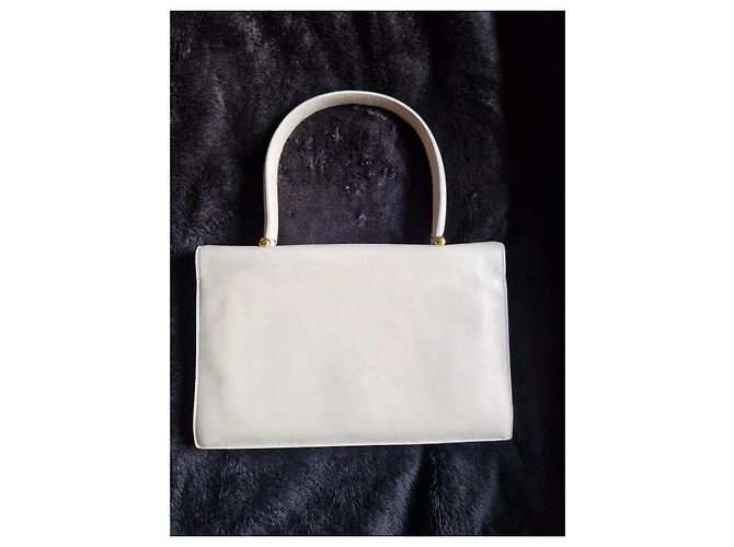 Borsa Hermès boutonnière Bianco Crema Bianco sporco Gold hardware - vista 3