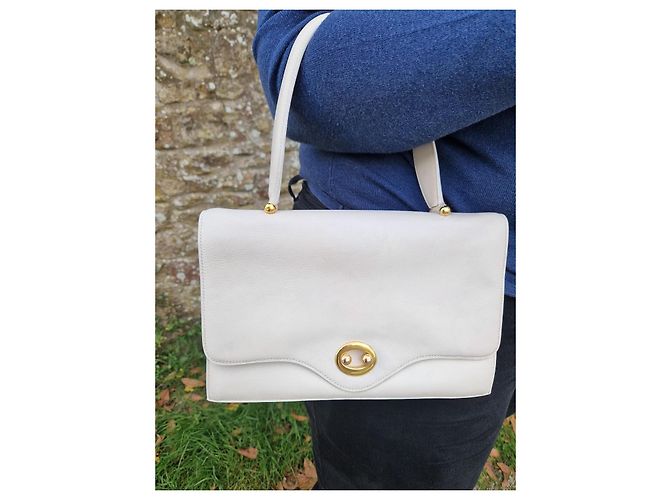 Borsa Hermès boutonnière Bianco Crema Bianco sporco Gold hardware - vista 4