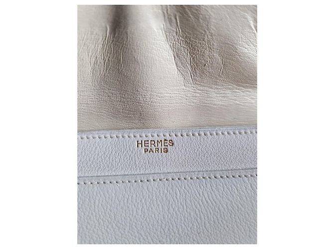 Borsa Hermès boutonnière Bianco Crema Bianco sporco Gold hardware - vista 5