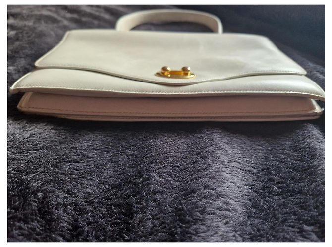 Borsa Hermès boutonnière Bianco Crema Bianco sporco Gold hardware - vista 7