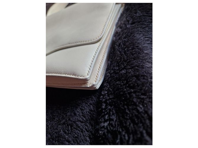 Borsa Hermès boutonnière Bianco Crema Bianco sporco Gold hardware - vista 9