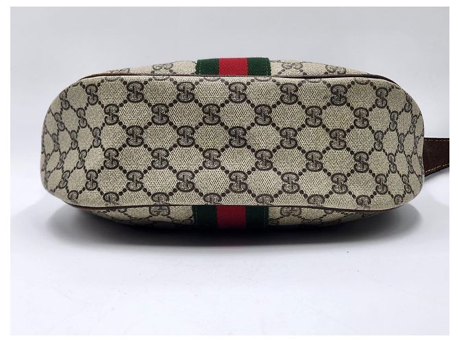 Borsa a spalla incrociata Gucci GG Ophidia Dome Beige - vista 12