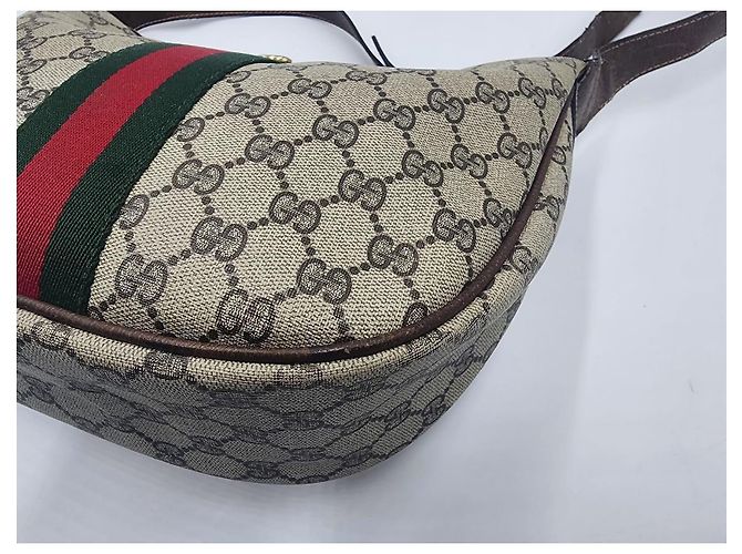 Borsa a spalla incrociata Gucci GG Ophidia Dome Beige - vista 13