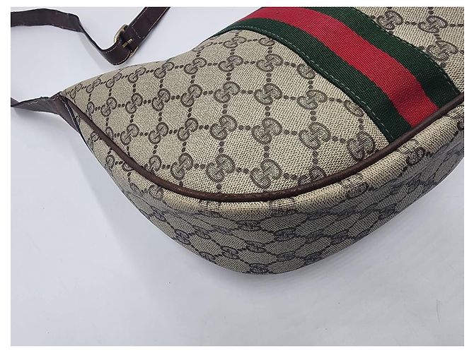 Borsa a spalla incrociata Gucci GG Ophidia Dome Beige - vista 15