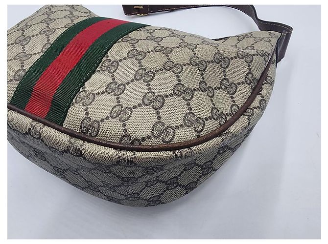 Borsa a spalla incrociata Gucci GG Ophidia Dome Beige - vista 16