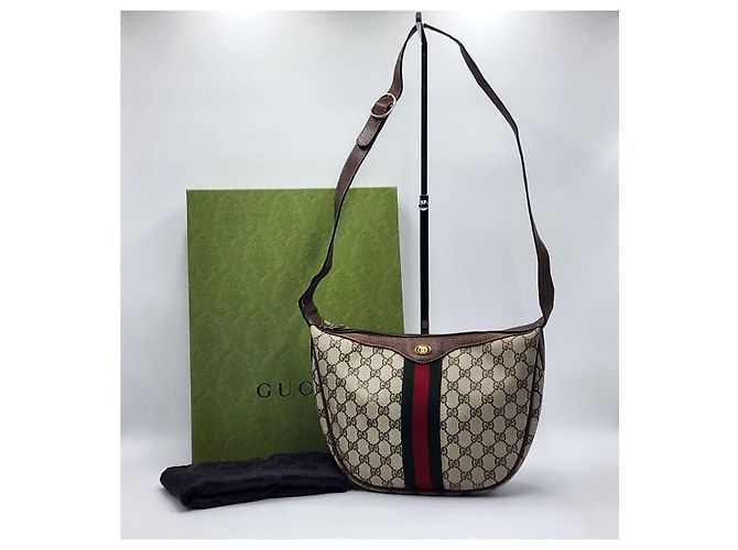 Borsa a spalla incrociata Gucci GG Ophidia Dome Beige - vista 2