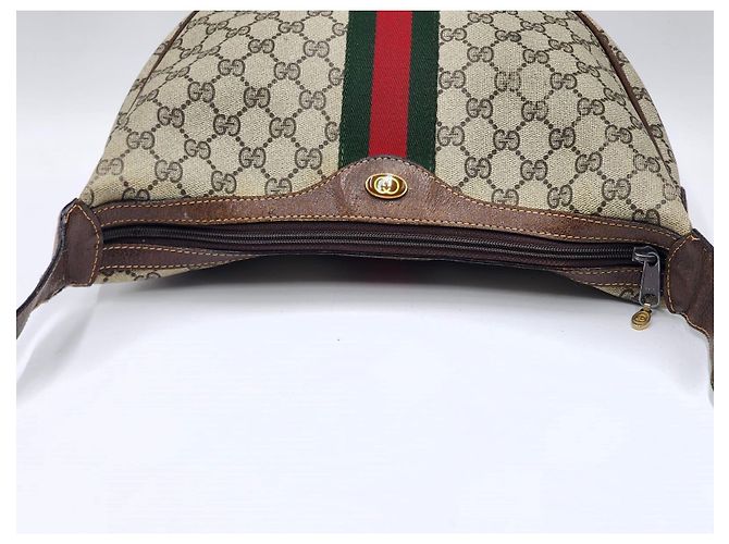 Borsa a spalla incrociata Gucci GG Ophidia Dome Beige - vista 5