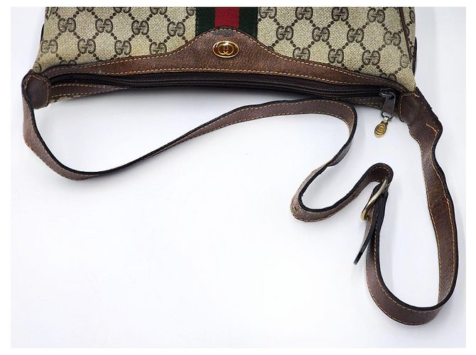 Borsa a spalla incrociata Gucci GG Ophidia Dome Beige - vista 9