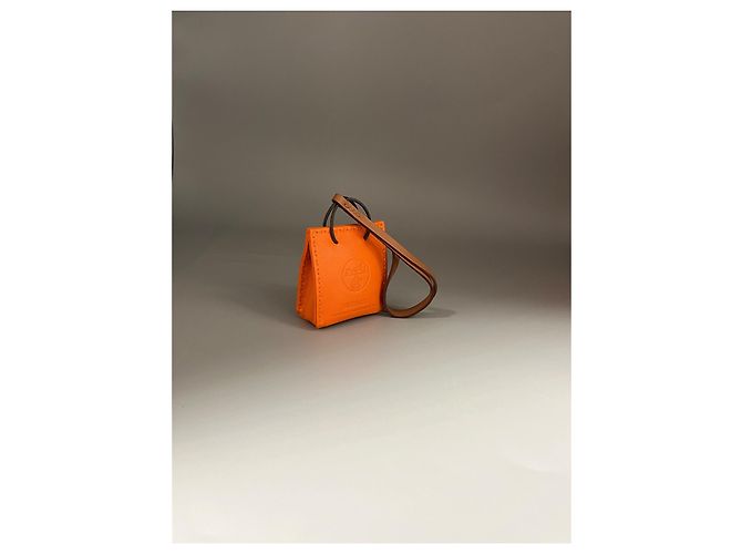 Hermès Taschenanhänger Orange Leder - Ansicht 6