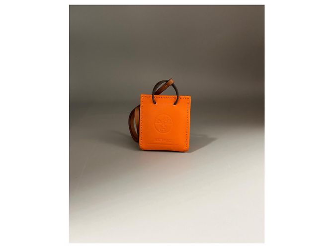 Hermès Taschenanhänger Orange Leder - Ansicht 7
