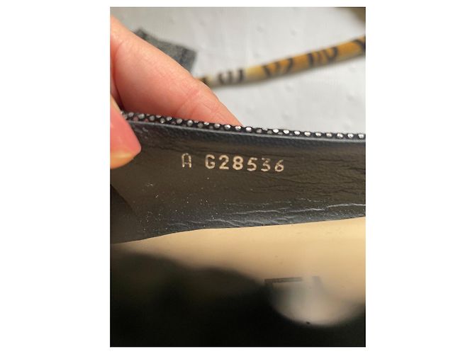 Ballerine Chanel Bicolore in Pelle Nera e Metallizzata Nero Metallico - vista 10