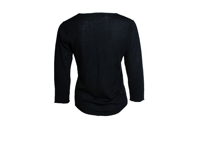 Paul & Joe, top nero con scollo a V - vista 3