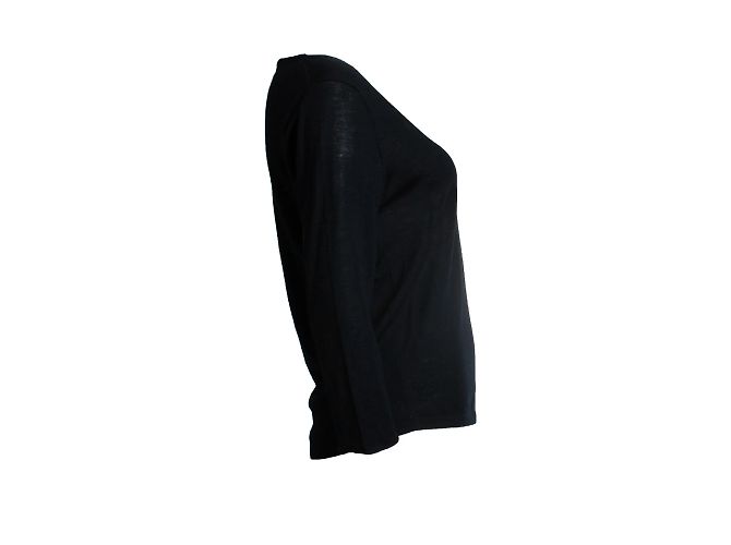 Paul & Joe, top nero con scollo a V - vista 4