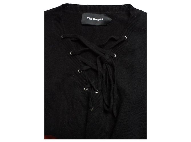 The Kooples, schwarzes Schnüroberteil - Ansicht 5