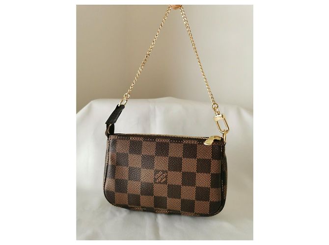 LOUIS VUITTON Mini Pochette Accessori Ebano Marrone chiaro Marrone scuro - vista 2