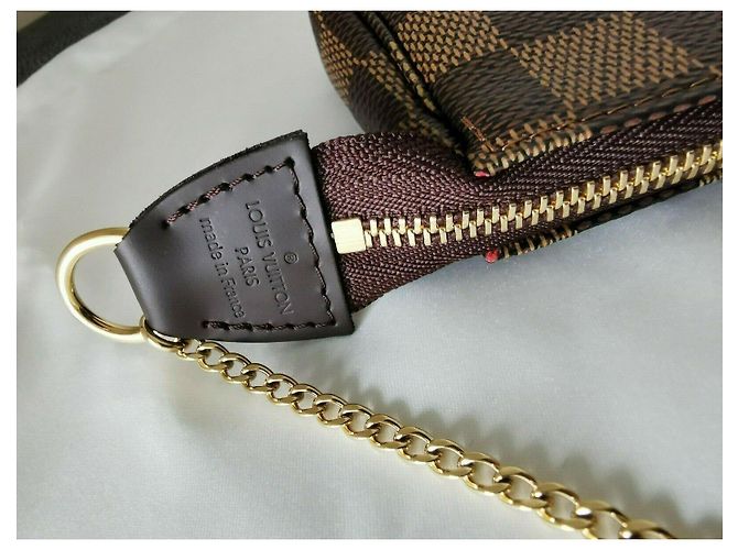 LOUIS VUITTON Mini Pochette Accessori Ebano Marrone chiaro Marrone scuro - vista 6