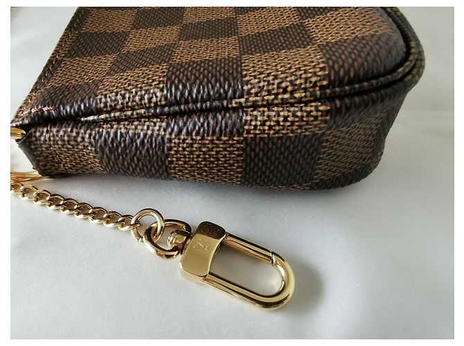 LOUIS VUITTON Mini Pochette Accessori Ebano Marrone chiaro Marrone scuro - vista 7