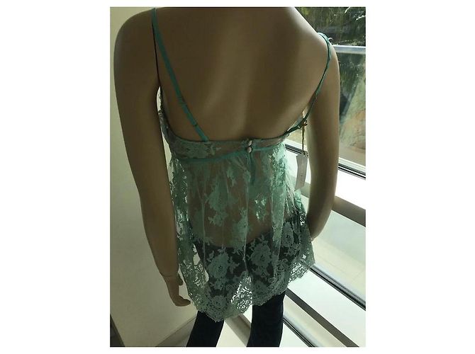 Autre Marque Intimo Rosamarisio in seta e pizzo azzurro Blu chiaro - vista 2