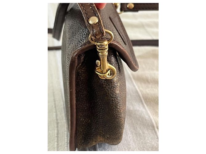 Fendi Mini Handtasche aus Leder hellbraun - Ansicht 5