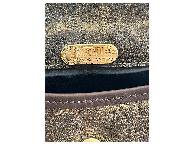 Fendi Mini Handtasche aus Leder hellbraun - Ansicht 6