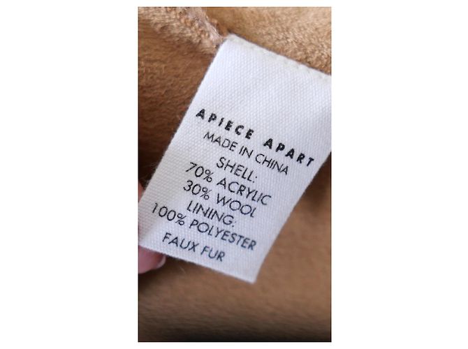 Autre Marque Abrigo de osito de peluche sintético Cloud Walk de Apiece Apart Camello - vista 8