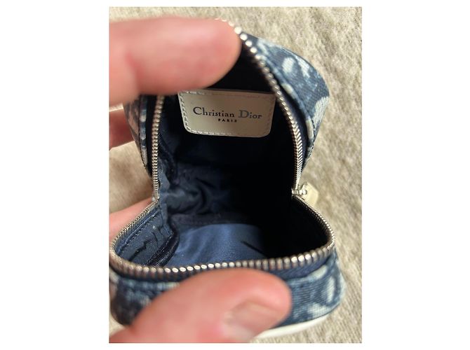 Piccola borsa Christian Dior Blu navy - vista 10