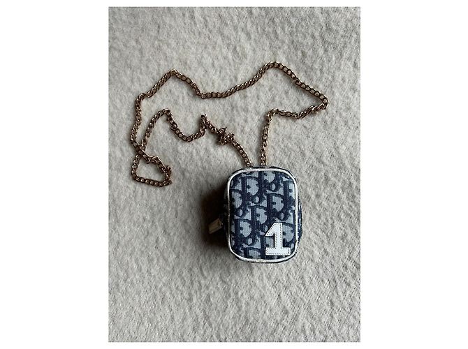 Piccola borsa Christian Dior Blu navy - vista 12