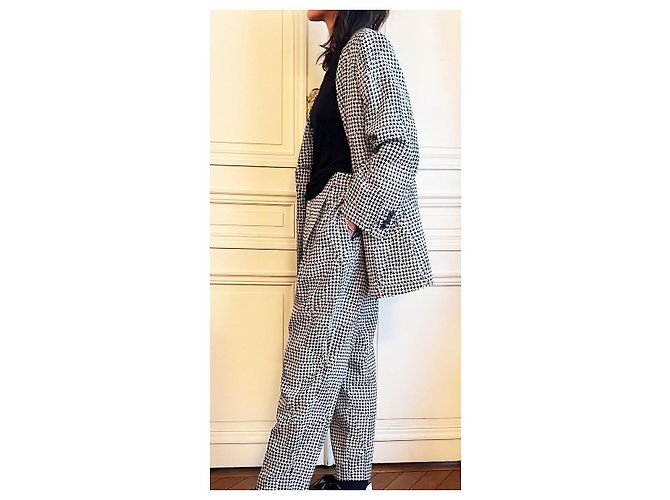 Conjunto de calça Nina Ricci em lã cinza - vista 3