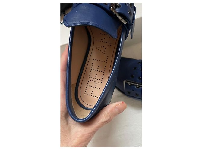 Mocassini Free Lance in pelle blu Taglia 37 - vista 9