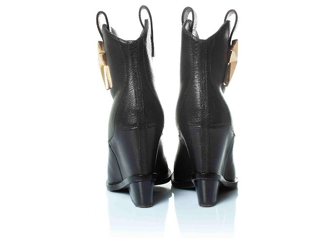Giuseppe Zanotti Stiefel mit verstecktem Plateau und Stern Schwarz - Ansicht 6