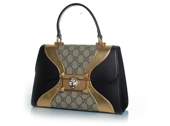 Borsa a mano Gucci Supreme monogramma Osiride Marrone - vista 2