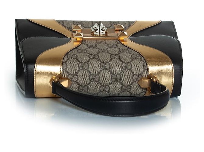 Borsa a mano Gucci Supreme monogramma Osiride Marrone - vista 4