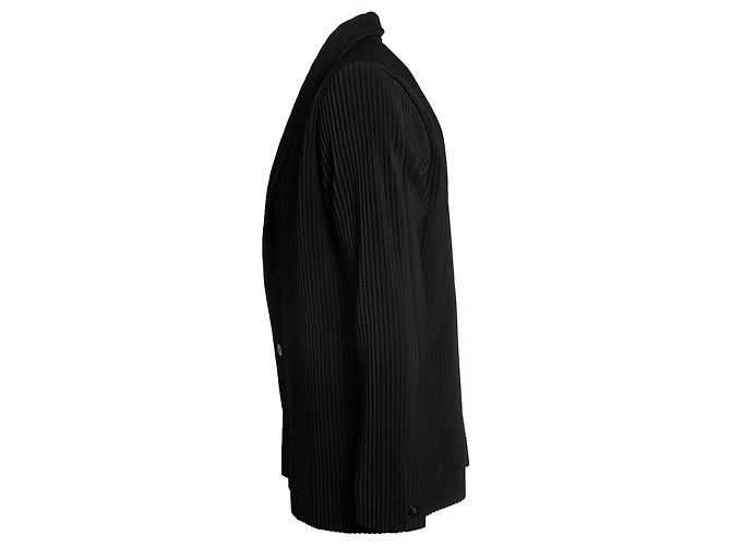 Issey Miyake pleated blazer in black - view 2