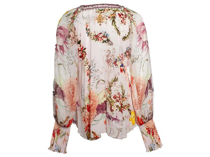 Blusa estampada floral CAMILLA con strass - vista 3
