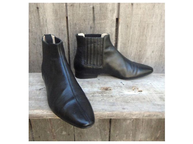 Stivaletti Chelsea Joseph in pelle nera Nero - vista 3