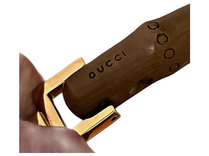 Bamboo Borsa a spalla Gucci Monogram GG con manico in bambù e tracolla Web Beige - vista 8