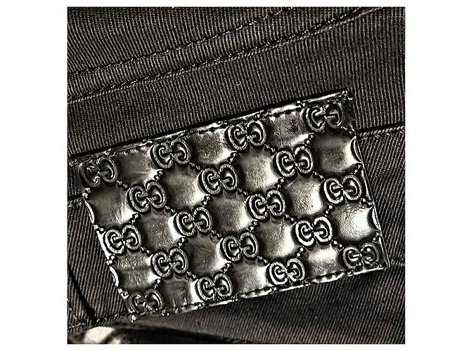Gucci Tom Ford Rare Black Bondage Style Denim Negro - vista 13